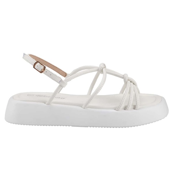 White open toe platform sandal - Picture 2 of 3